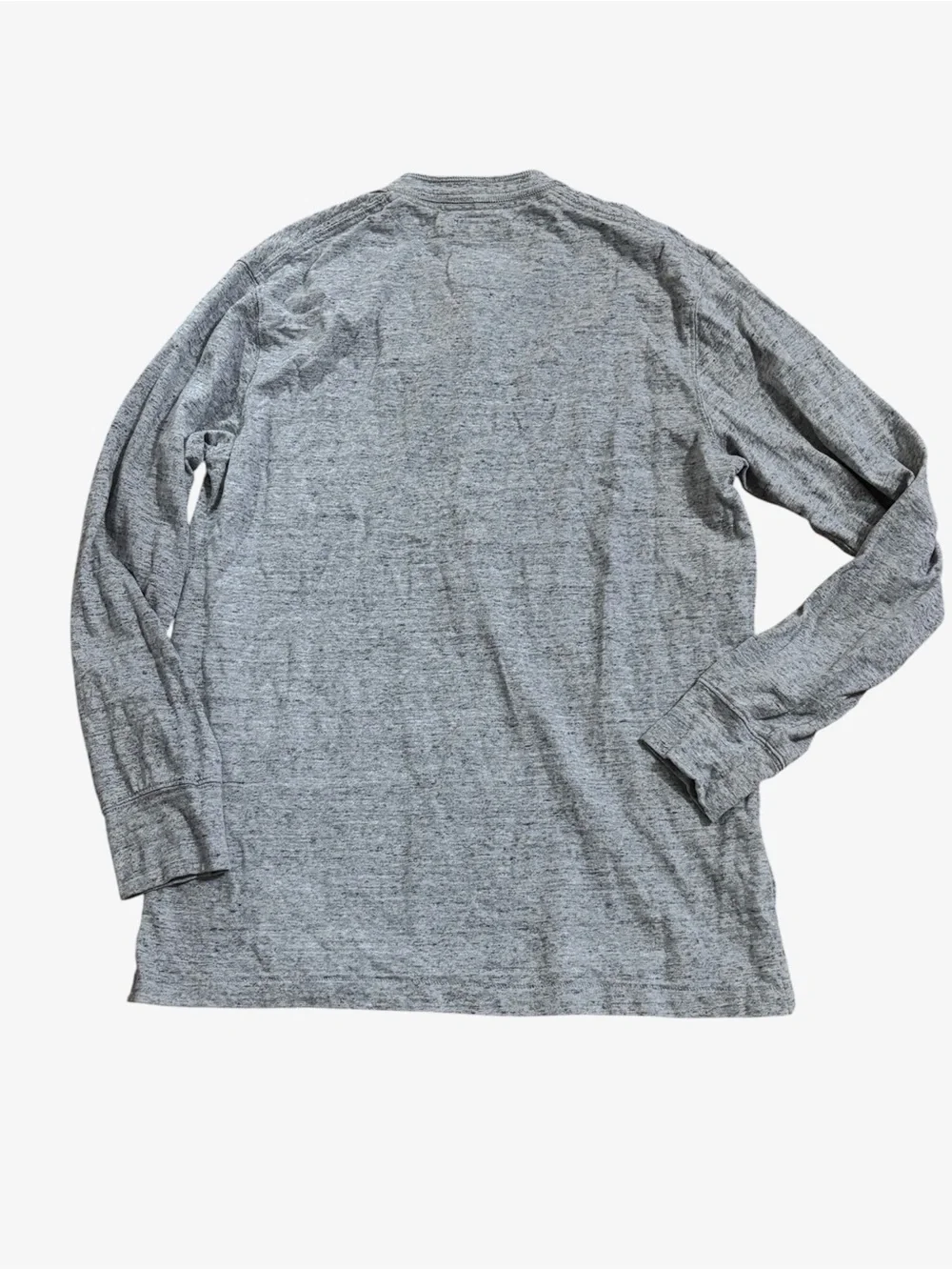 Relwen Huckberry men’s French Rib Henley polo sweater sweatshirt gray Sz medium - Picture 3 of 7